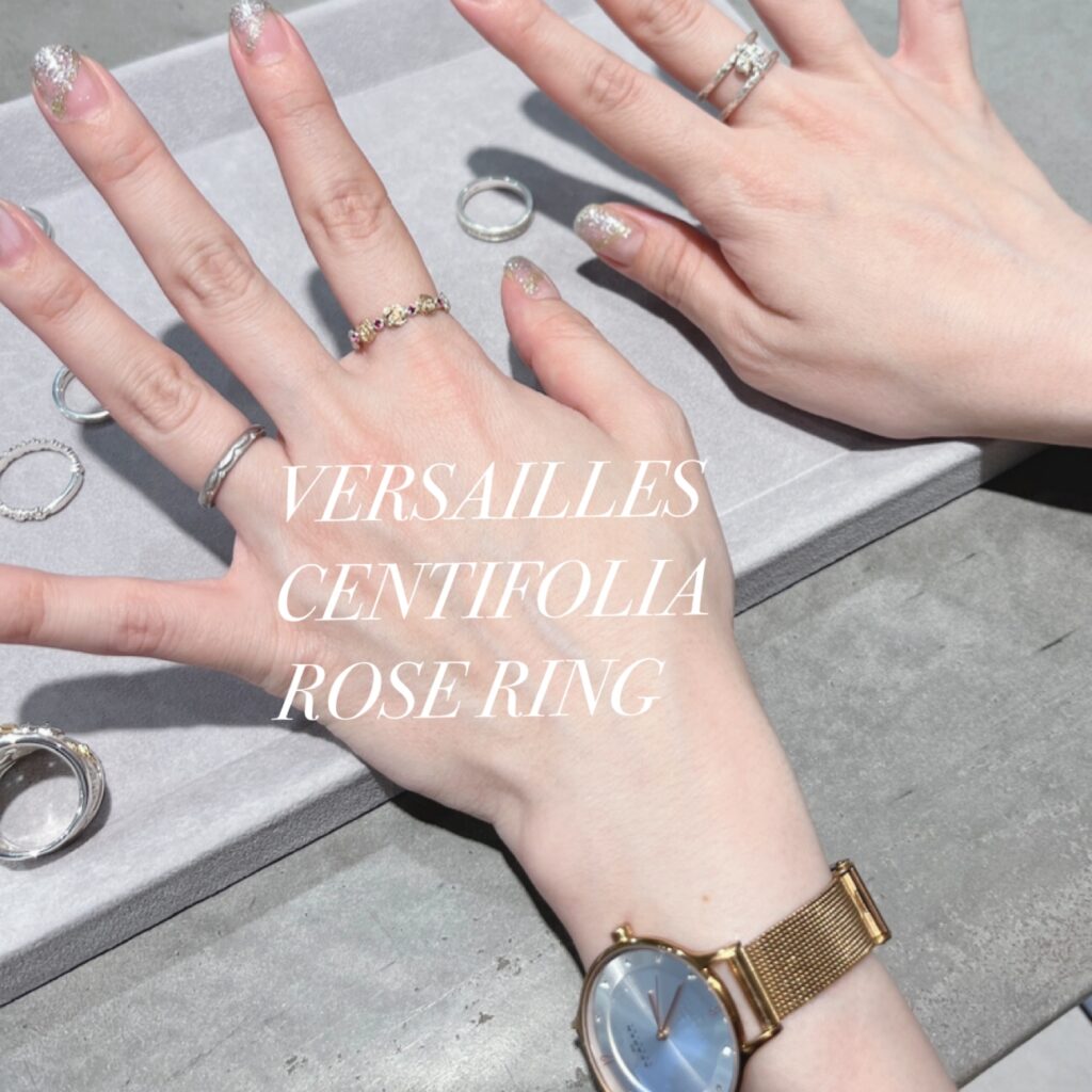 VERSAILLES CENTIFOLIA ROSE RING (左)